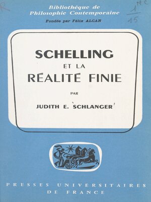 cover image of Schelling et la réalité finie